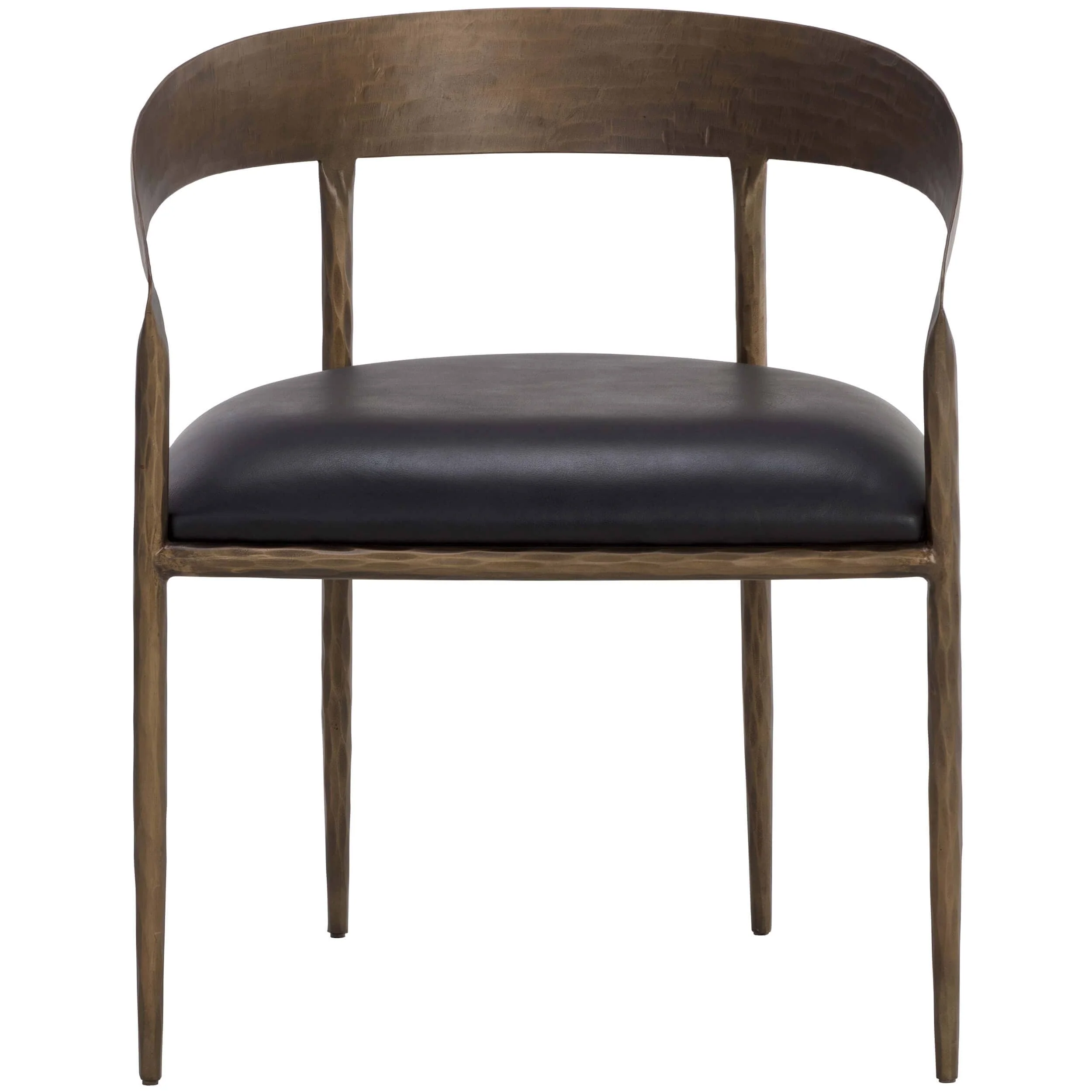 Zanatta Leather Dining Chair, Charcoal Black, Set of 2 - Image 3