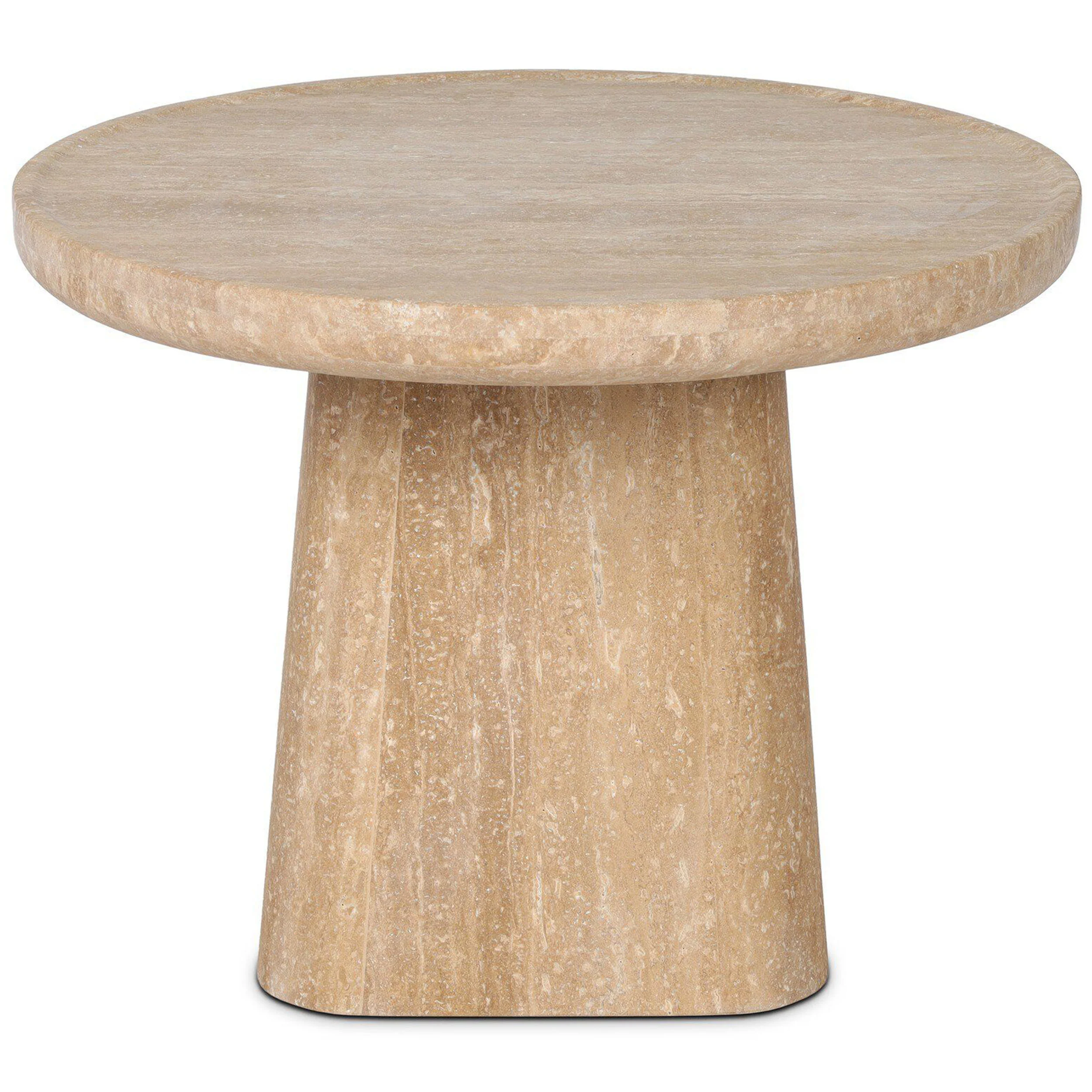Zane End Table, Golden Travertine by Four Hands - Image 2