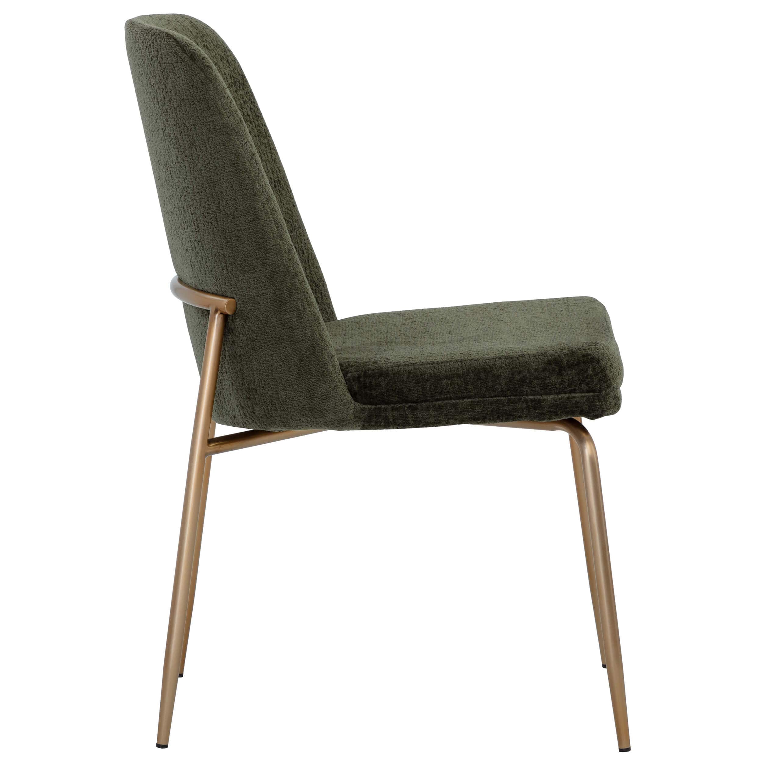 Zeke Dining Chair, Bergen Olive/Antique Brass, Set of 2 - Image 3