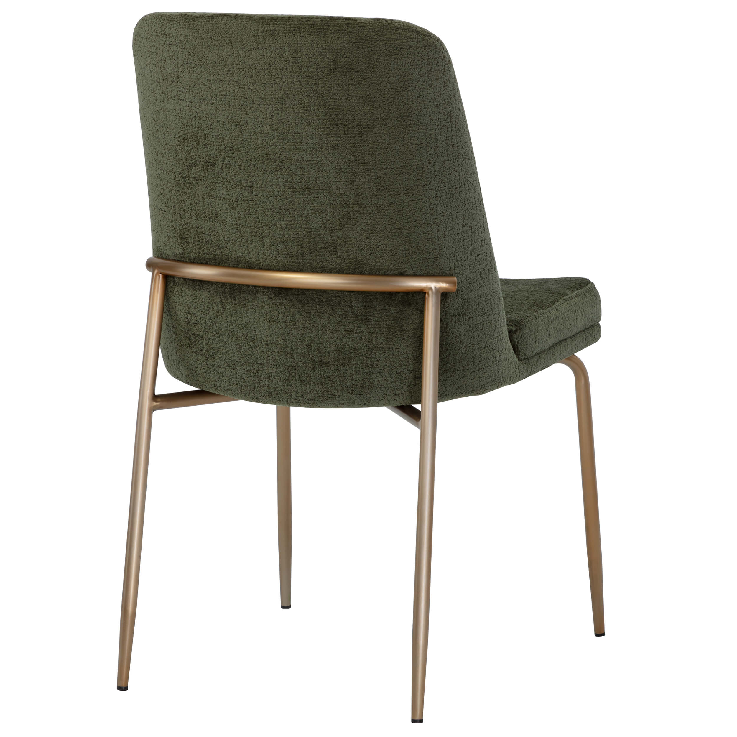 Zeke Dining Chair, Bergen Olive/Antique Brass, Set of 2 - Image 4