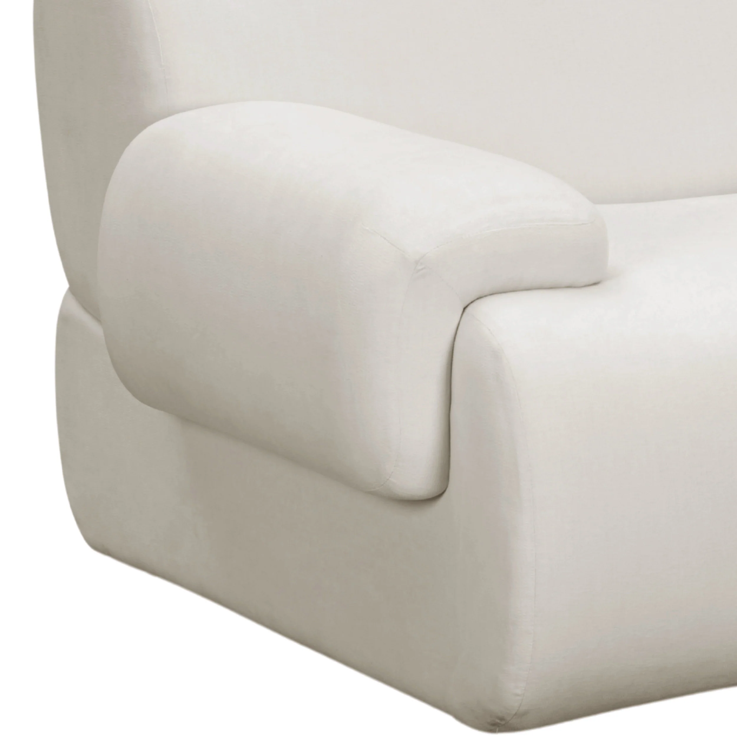 Zenith 5 Piece Modular L-Sectional, Cream - Image 4