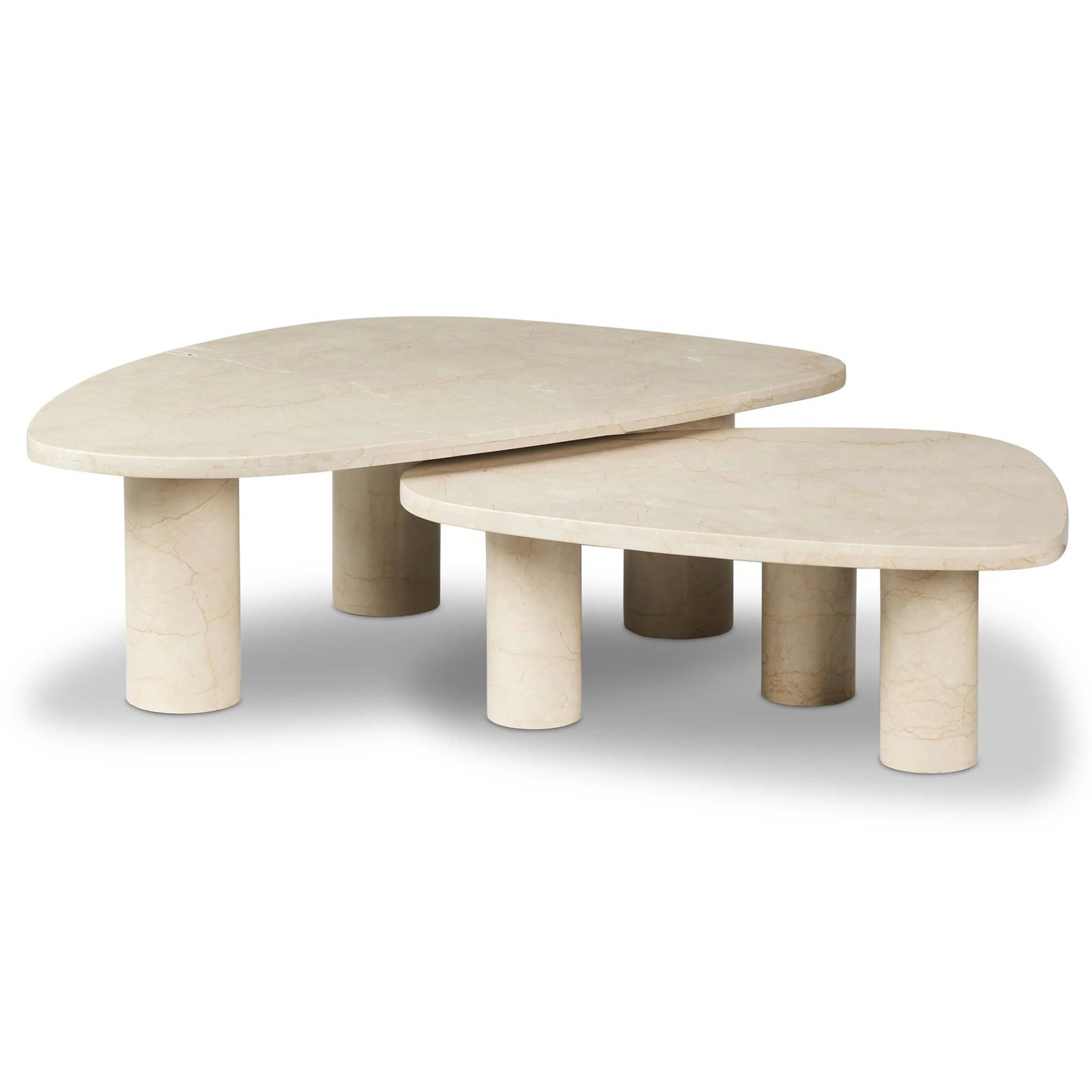 Zion Nesting Coffee Table Set, Cream by Four Hands