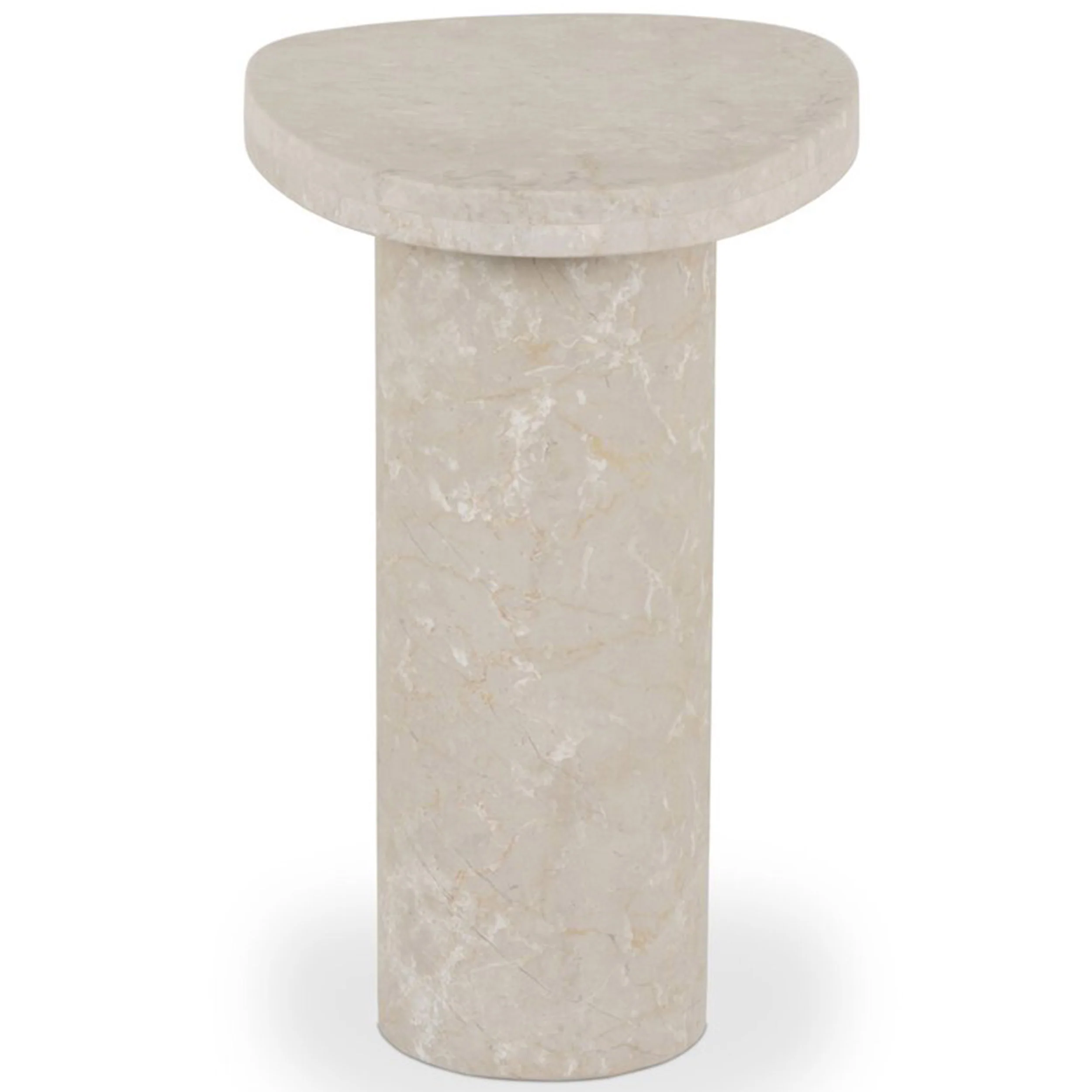 Zion End Table, Cream Marble by Four Hands - Image 3