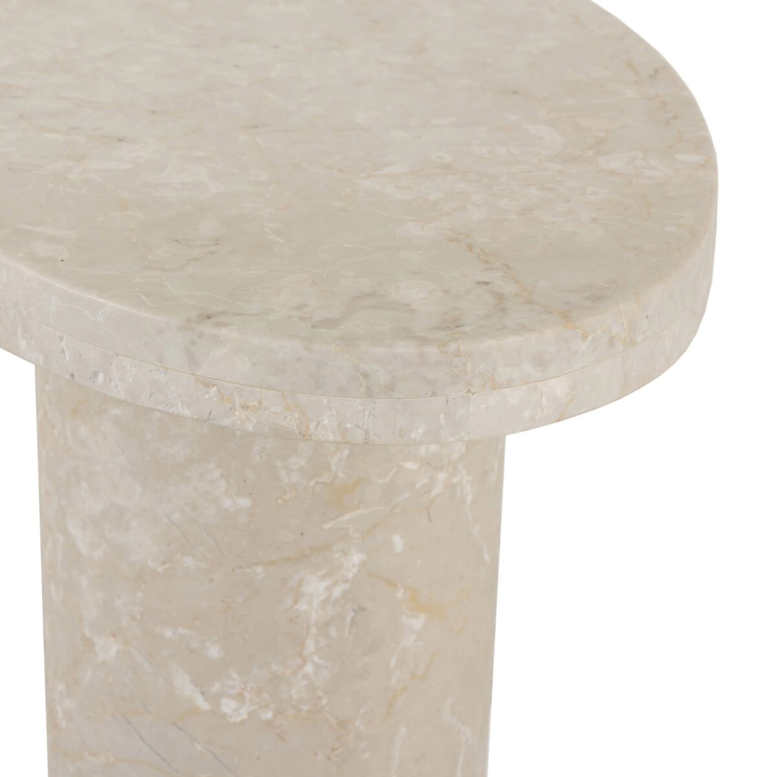 Zion End Table, Cream Marble by Four Hands - Image 5