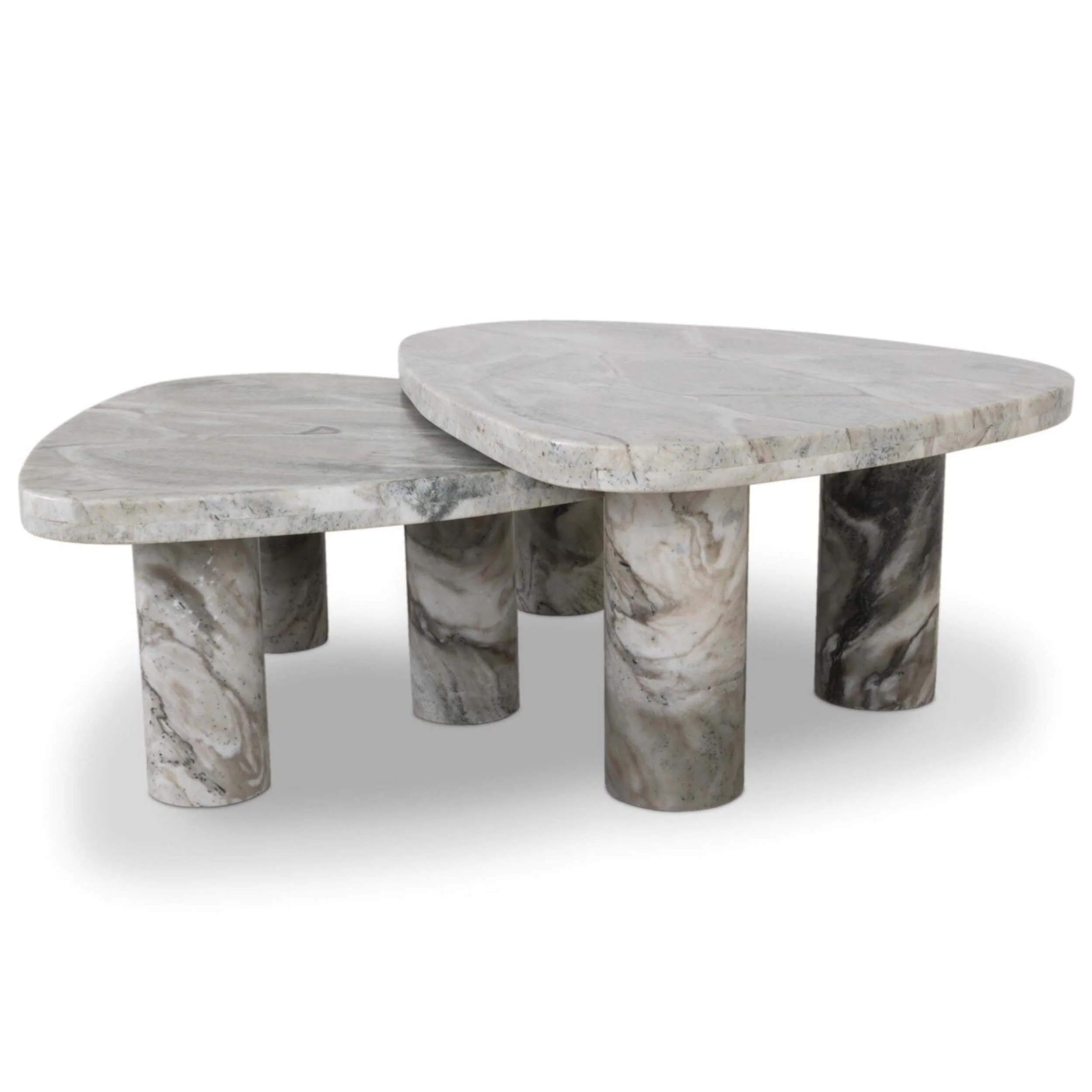 Zion Nesting Coffee Table Set, Sage Onyx by Four Hands - Image 3