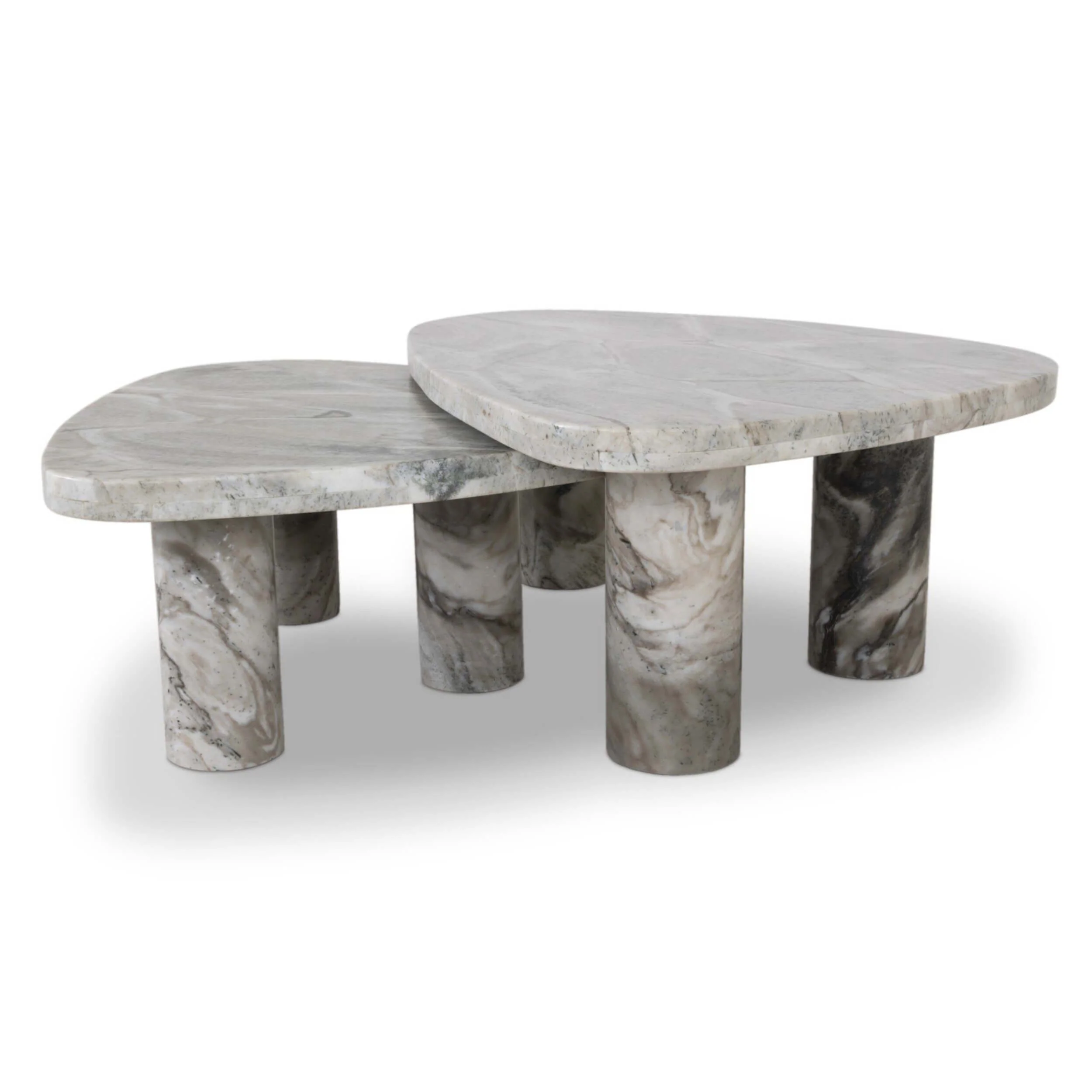 Zion Nesting Coffee Table Set, Sage Onyx by Four Hands - Image 2