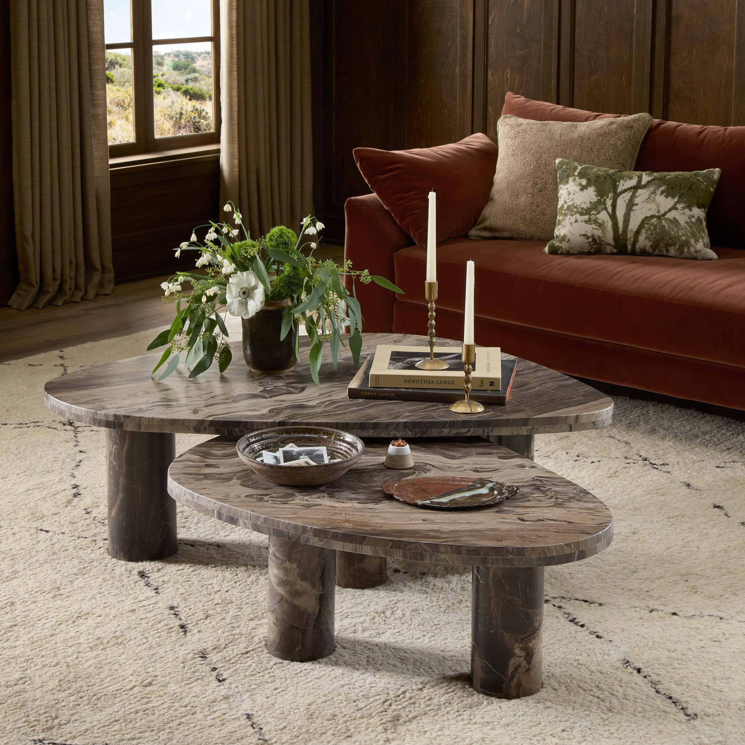 Zion Nesting Coffee Tables Set, Rocky Brown by Four Hands - Image 6